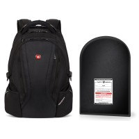 Swissgear Scansmart Backpack + Level IIIA 12 X 16” Bulletproof Insert Package